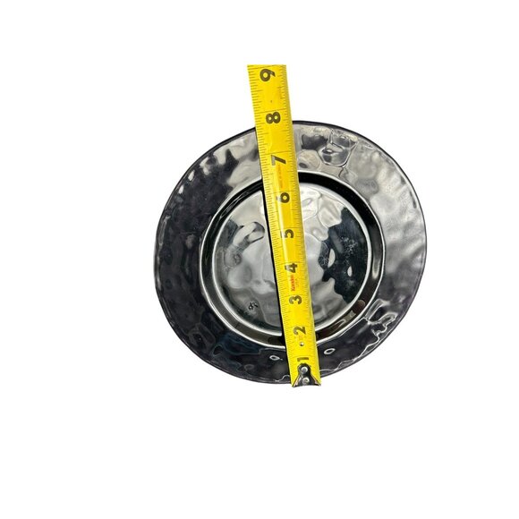 Set 5 Studio Bormioli Rocco Hammered Amethyst Purple 8” Salad/Dessert Plates Vtg - Picture 3 of 8